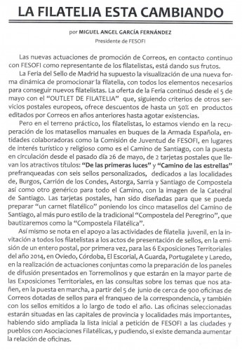 Atalaya Filatélica. 143. Mayo 2014. La filatelia está cambiando. Miguel Ángel García. Página 15 parcial. Baja.jpg