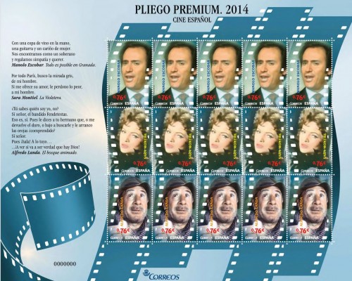 2014-07-11. Cine español. Manolo Escobar, Sara Montiel y Alfredo Landa. Boceto. Pliego Premium. Baja.jpg