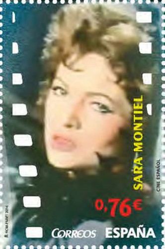 2014-07-11. Cine español. Manolo Escobar, Sara Montiel y Alfredo Landa. Boceto. Sara Montiel. Baja.jpg