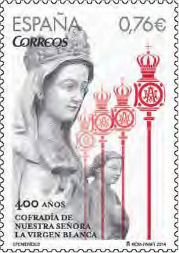 2014-07-31. Efemérides. 400 Años de la Cofradía de Nuestra Señora la Virgen Blanca. Boceto. Baja.jpg
