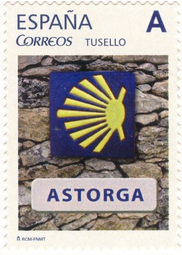 Tarjeta prefranqueda del Camino de Santiago. Sello personalizado. 2014. Astorga. Alta.jpg