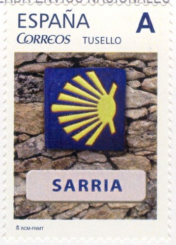 Tarjeta prefranqueda del Camino de Santiago. Sello personalizado. 2014. Sarria. Alta.jpg