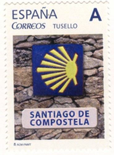 Tarjeta prefranqueda del Camino de Santiago. Sello personalizado. 2014. Santiago de Compostela. Alta.jpg