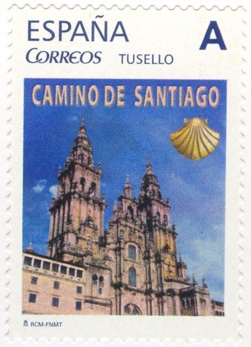 Tarjeta prefranqueda del Camino de Santiago. Sello personalizado. 2014. Santiago de Compostela. Genérico. Alta.jpg