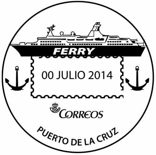 Matasellos turístico. 2014. Canarias. Puerto de la Cruz. Boceto. Alta.jpg