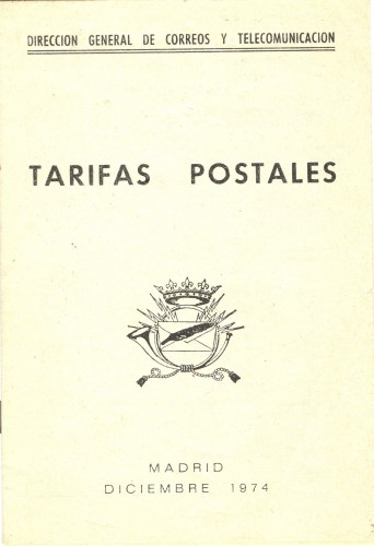 Tarifas postales. Madrid. Diciembre 1974. Baja.jpg