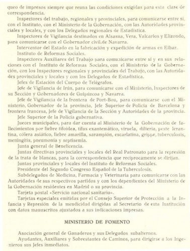 Relación de franquicias. Octubre de 1924. El Consultor Postal. Página 10. Alta.jpg