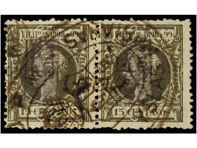 MARIANAS. Ed.6(2). 15 ctvos. oliva. Pareja horizontal. MAGNIFICA. Cert. COMEX..jpg