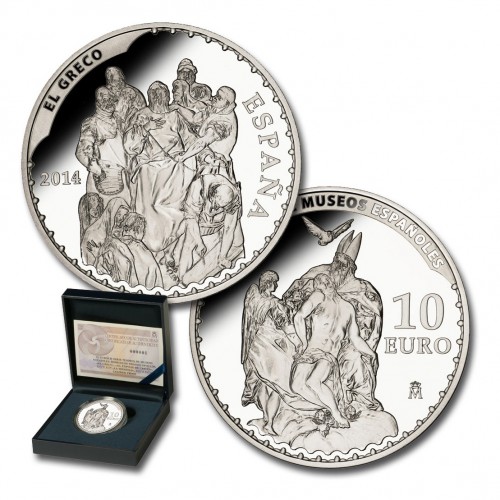 MONEDA 10 EUROS PLATA ESPAÑA  2014 - CUADROS DEL GRECO