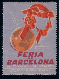 Es el sello oficial de esa feria de tamaño 4,5x6 cm