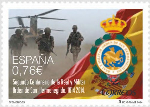 2014-09-10. Segundo Centenario de la Real y Militar Orden de San Hermenegildo 1814-2014. Boceto. B1M0. Baja.jpg