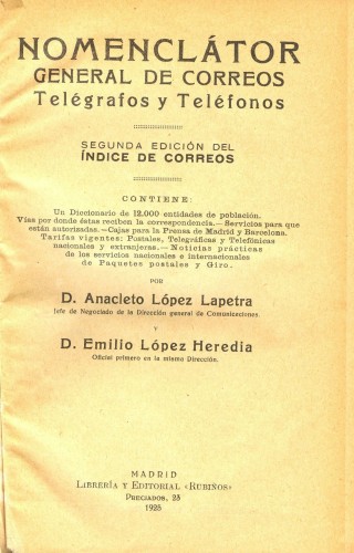 Nomenclátor general de Correos. 1925. Baja.jpg