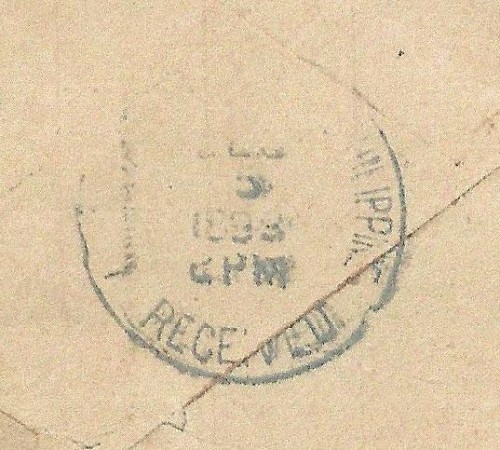 acuse de llegada de la mencionada carta.Distinto tampon,y se lee DEC    5      1899