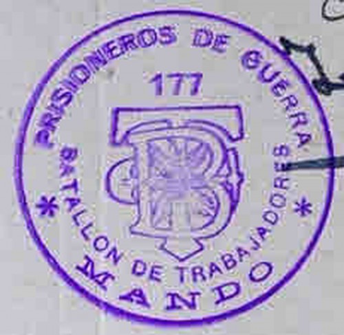 Marca. Prisioneros de Guerra. Batallón de Trabajadores. 177. Mando. Baja.jpg