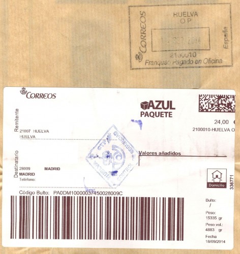 Etiqueta auxiliar. Azul Paquete. Domicilio. 2014-09-18. Con franqueo. 2100010. Completa. Baja.jpg