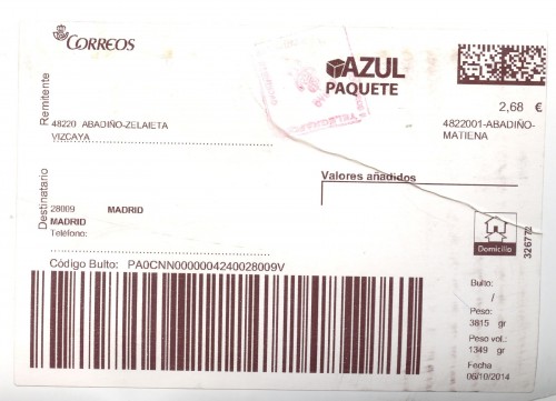 Etiqueta auxiliar. Azul Paquete. Domicilio. 2014-00-06. Con franqueo parcial. 4822001. Baja.jpg