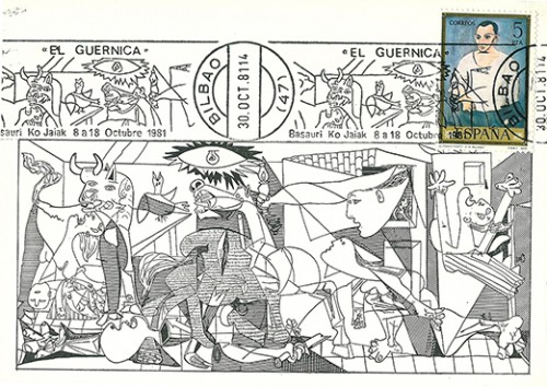 ESPAÑA 1981 MÁXIMA BILBAO RODILLO -  GUERNICA PICASSO.jpg