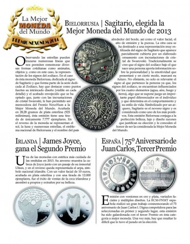 Madrid. 2014-10-31. Premios NexoFil y NexoNum 2013. Monedas premiadas. Página 1. Baja.jpg