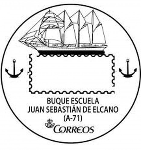 2014. Matasellos Juan Sebastián Elcano. Boceto. Baja.jpg