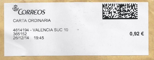 Etiqueta térmica digital. 4614194 - Valencia Suc 10. 365152. Carta ordinaria. 0,92. 2014-12-26. 19.45.jpg
