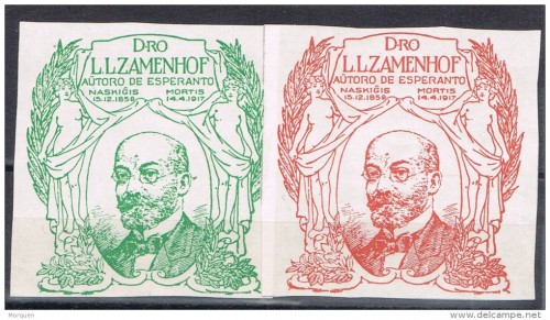 Las de Zamenhof, antes reseñadas, pero con otro color nuevo