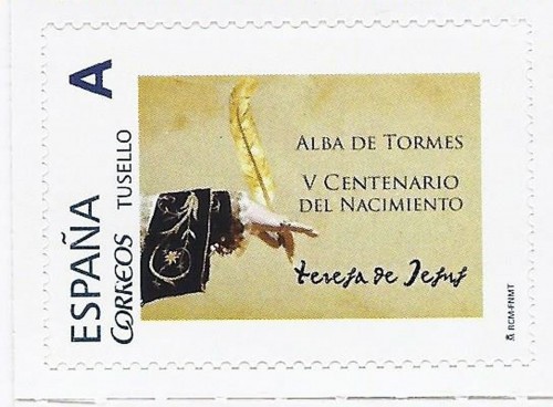 Sello personalizado. Alba de Tormes. 2014. V Centenario del Nacimiento de Santa Teresa de Jesús. Baja.jpg