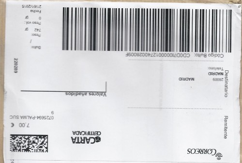 Etiqueta térmica digital. Grande. Carta certificada. 0725694-Palma Suc 9. 220289. 7,00. 2015-01-21.jpg