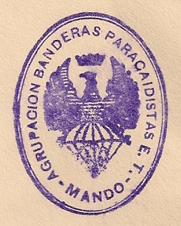 Detalle de la marca militar de los &quot;paracas&quot;