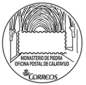 Matasellos turístico. 2015-02. Monasterio de Piedra. Calatayud (Glen Ellyn, 14), Zaragoza.jpg