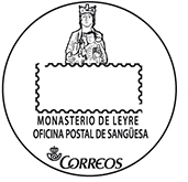 Matasellos turístico. 2015-02. Monasterio de Leyre. Sangüesa (Fermín de Lubián, 15), Navarra.jpg