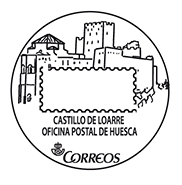 Matasellos turístico. 2015-02. Castillo de Loarre. Huesca Oficina Principal (Coso Alto, 14), Huesca.jpg