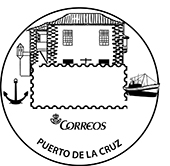 Matasellos turístico. 2015-02. Canarias. Puerto de la Cruz. Puerto de la Cruz (Pozo, 14), Santa Cruz de Tenerife.jpg