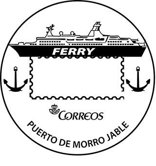 Matasellos turístico. 2015-02. Canarias. Puerto de Morro Jable. Denominación bien. Morro Jable (Buenavista, 5), Fuerteventura.jpg