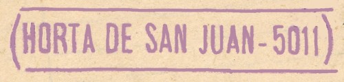 HORTA de SAN JUAN 5011  (Tarragona)
