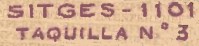 SITGES 1101 / taquilla 3  (Barcelona)