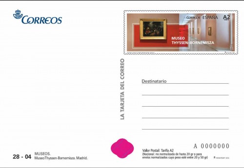 2015-03-03. Museos. Museo Thyssem-Bornemisza. Boceto. Tarjeta prefranqueada. Anverso. Baja.jpg