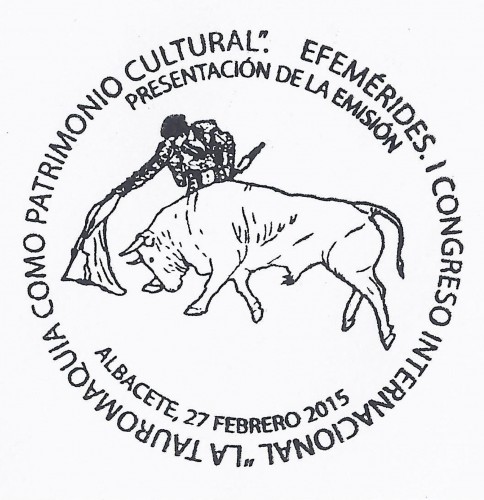 2015-02-27. I Congreso Internacional de Tauromaquia. Presentación. 27-02-2015. Matasellos. Baja.jpg