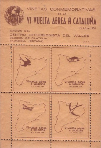 Sabadell 1959, VI vuelta aérea a Cataluña, ocre.jpg