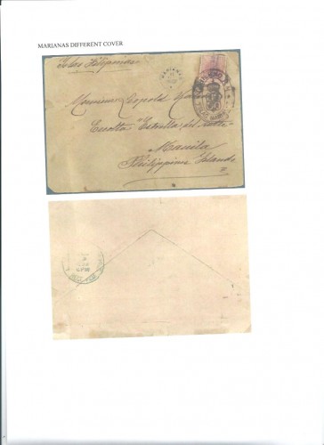 CARTA CON EL OVAL ESPAÑOL,Y EL FECHADOR CIRCULAR (aunque español)USADO EN EL YOSEMITE