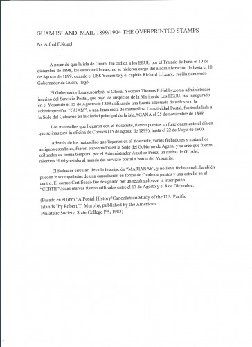 Texto de un articulo(traducido por mi),basado en un libro sobre el correo americano  escrito en 1983