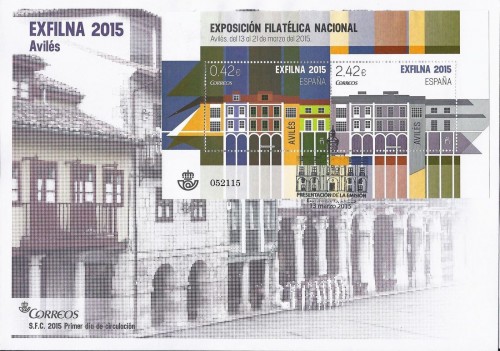 2015-03-13. Exfilna 2015. Presentación. 13-03-2015. Sobre FDC matasellado. Baja.jpg