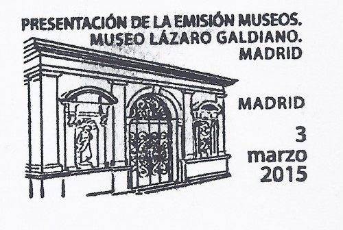 2015-03-03. Museos. Museo Lázaro Galdiano. Presentación. 07-04-2015. Matasellos. Baja.jpg