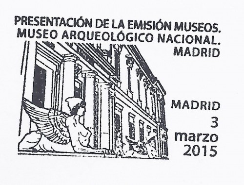 2015-03-03. Museos. Museo Arqueológico Nacional. Presentación. 07-04-2015. Matasellos. Baja.jpg