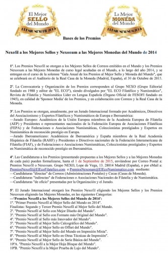 Premios NexoFil y NexoNum. 2015. Bases. Página 1. Baja.jpg