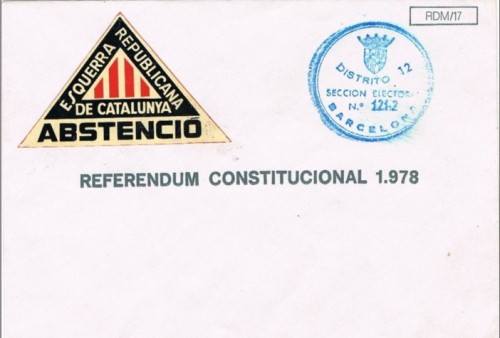 Papeleta del referéndum 1978....parece que resultó nula y encima se escapó de la destruccion