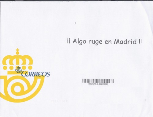 Madrid. 2015-05-07 al 10. XLVII Feria Nacional del Sello. Sobre Correos. Anverso. Baja.jpg