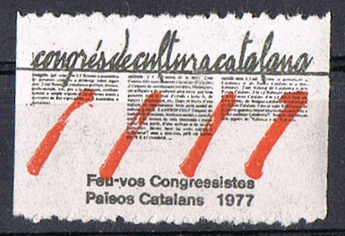 PAISOS CATALANS 1977, congrés de cultura catalana, seguramente de BARCELONA