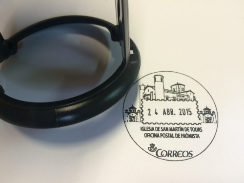 2015-04-24. NP Correos presenta un matesellos en Frómista. Imagen.JPG