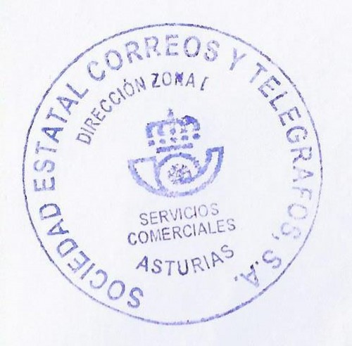 Correos. Tampón. Dirección Zona I. Servicios Comerciales. Asturias. 2015-05-05. Baja.jpg