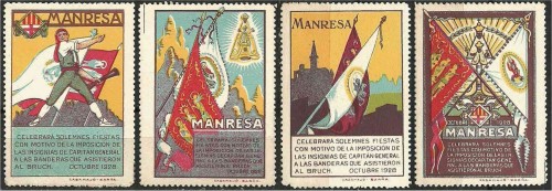 MANRESA Celebracion de Fiestas por la Imposicion de las Insignias de Capitan General a las Banderas que asistieron al Bruch - Octubre 1928...jpg